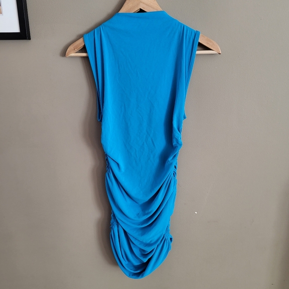 NWOT Zara Blue Ruched Minidress, size M - Picture 4 of 12